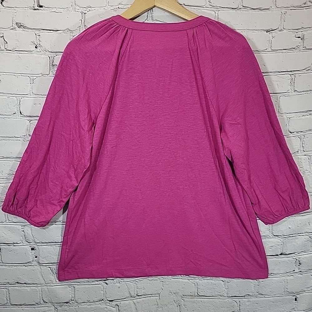 Croft & Barrow Embroidered Henley Tops Womens Small Lot of 3 Blue White Pink New - Picture 12 of 15